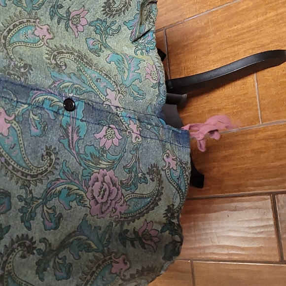 Ombre & Paisley Loose Denim Hoodie - Picture 10 of 14